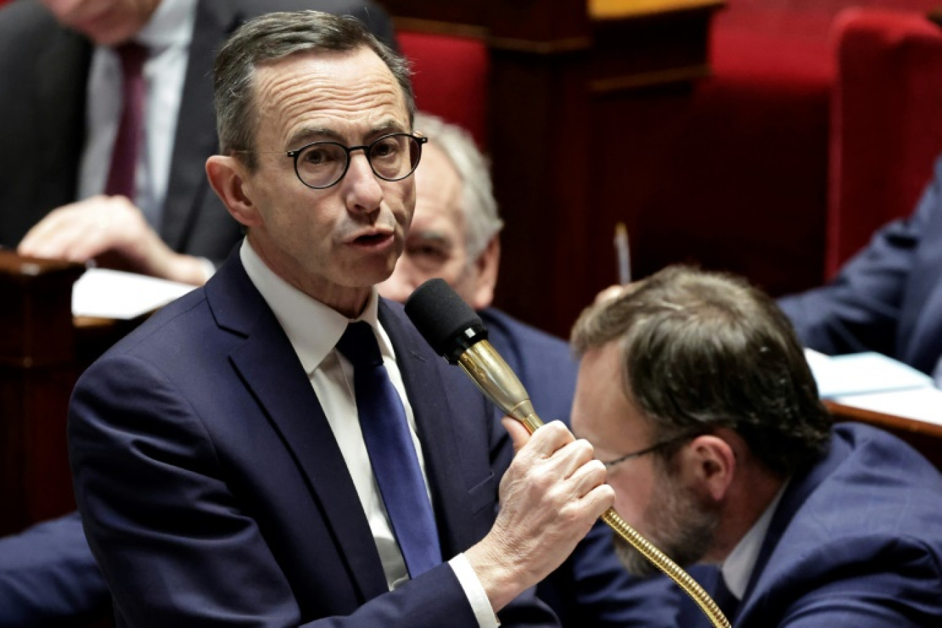Le ministre de l'Intérieur Bruno Retailleau, à l'Assemblée nationale le 5 mars 2025 © STEPHANE DE SAKUTIN
