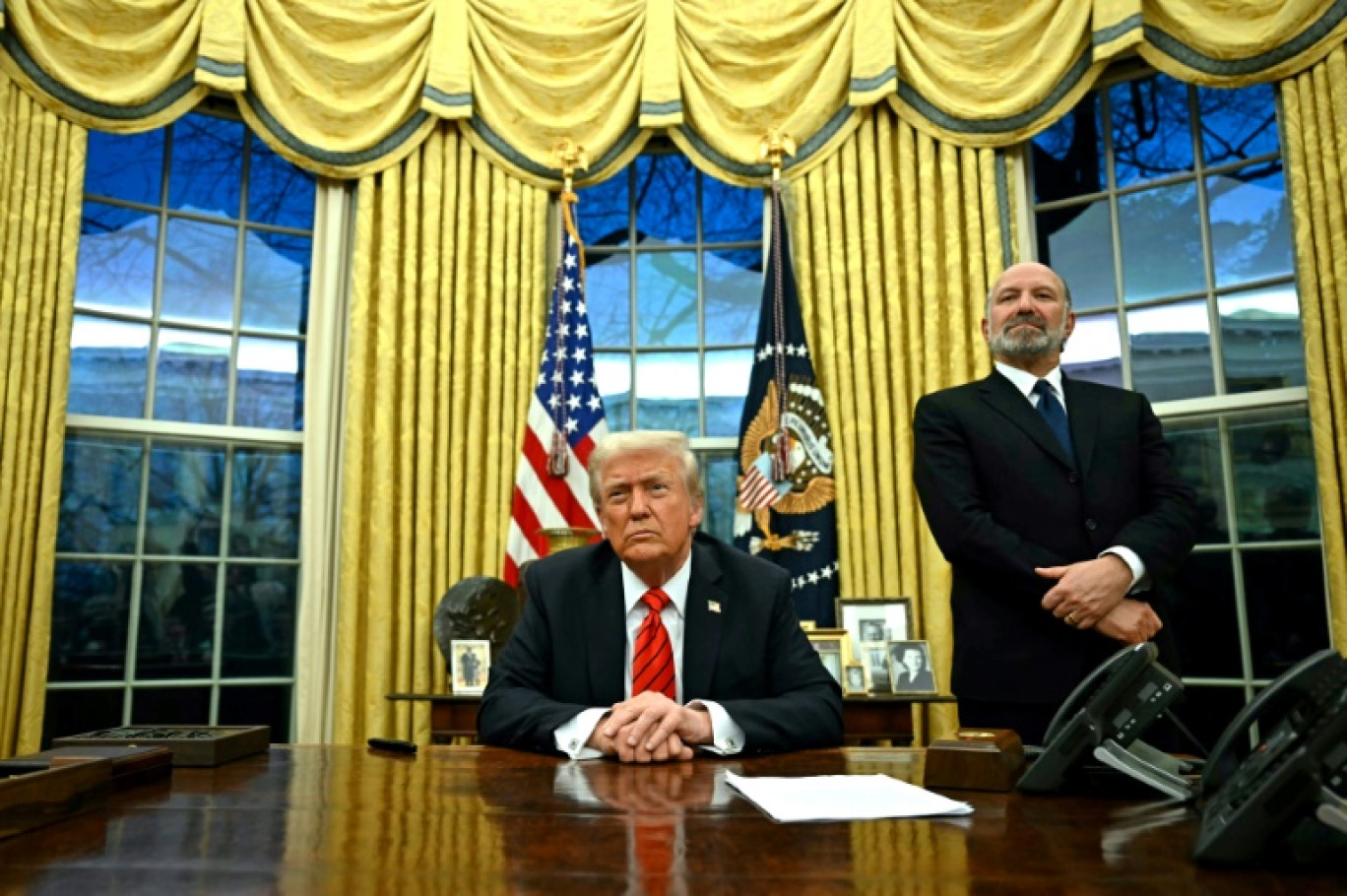 Le président américain Donald Trump lors d'un événement à Washington de 11 mars 2025 © Mandel NGAN