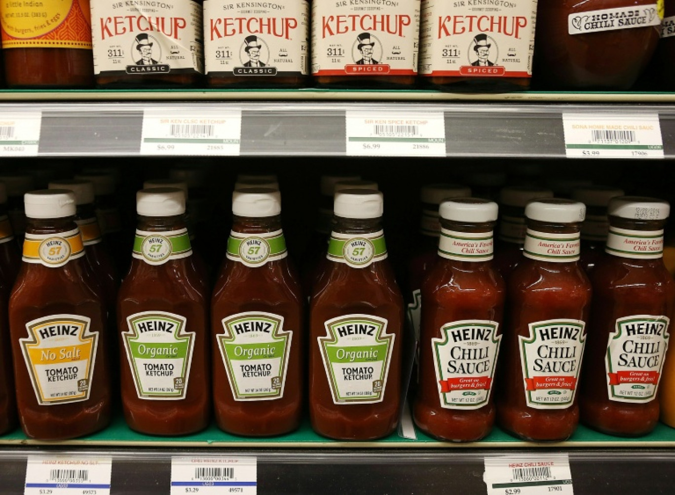 Seulement 1% des exportations américaines vers l'UE étaient soumises en 2023 à des droits de douanes supérieurs à 10%. Le ketchup était en particulier soumis à un droit de 10,2%. © JUSTIN SULLIVAN