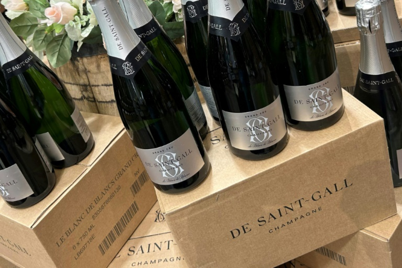 Champagne à la vente dans la ville de Laurel, dans l'Etat américain du Maryland, le 13 mars 2025. © Jim WATSON
