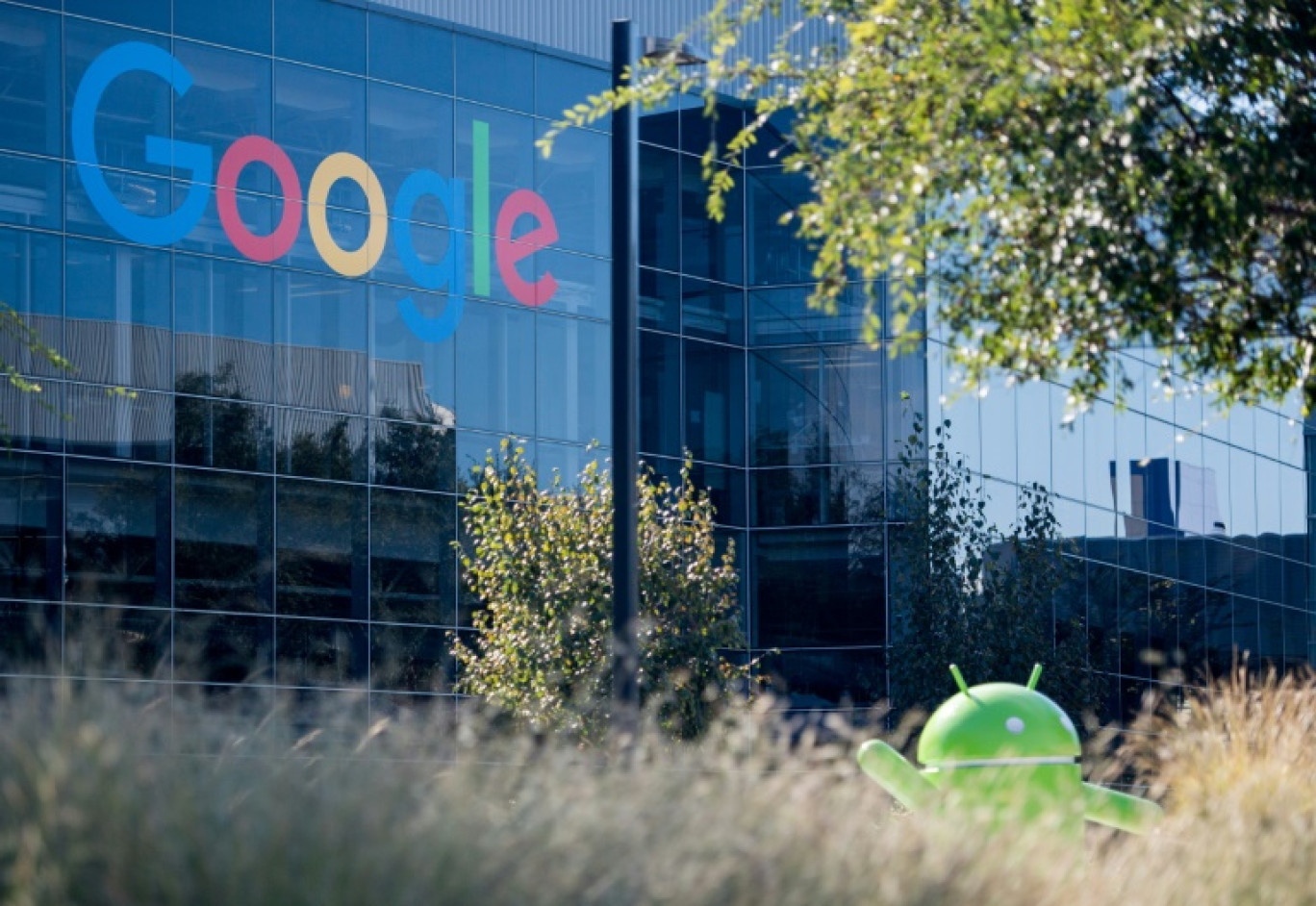 Le logo de Google à Mountain View (Californie) © Josh Edelson