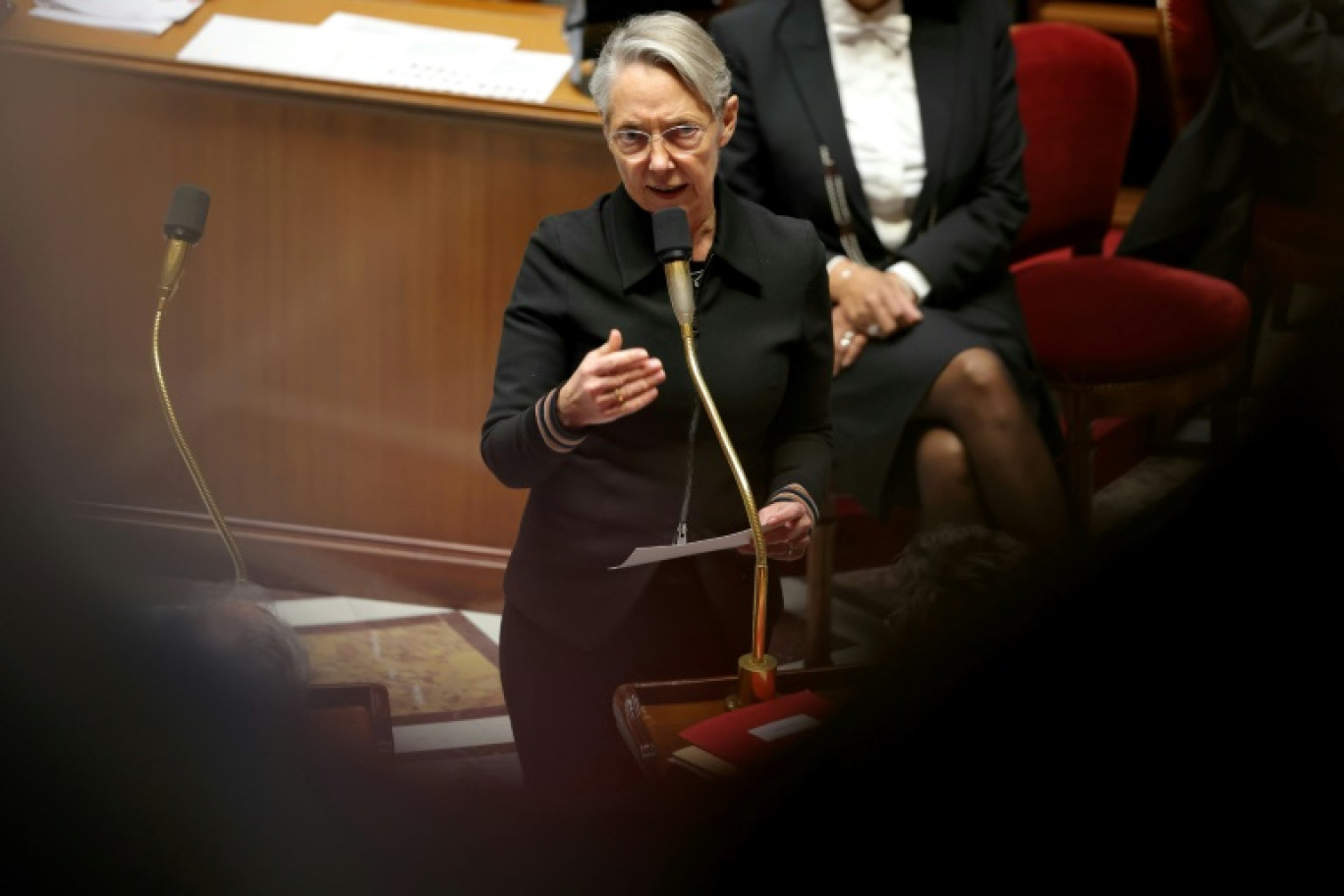 La ministre de l'Education nationale, Elisabeth Borne, à l'Assemblée nationale, à Paris, le 18 mars 2025 © Thomas SAMSON