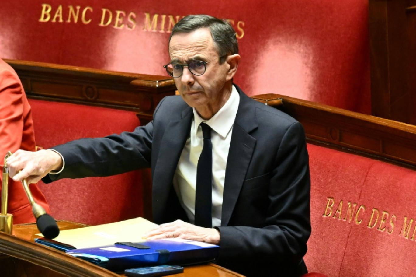 Le ministre de l'Intérieur Bruno Retailleau à l'Assemblée nationale à Paris, le 17 mars 2025 © Bertrand GUAY