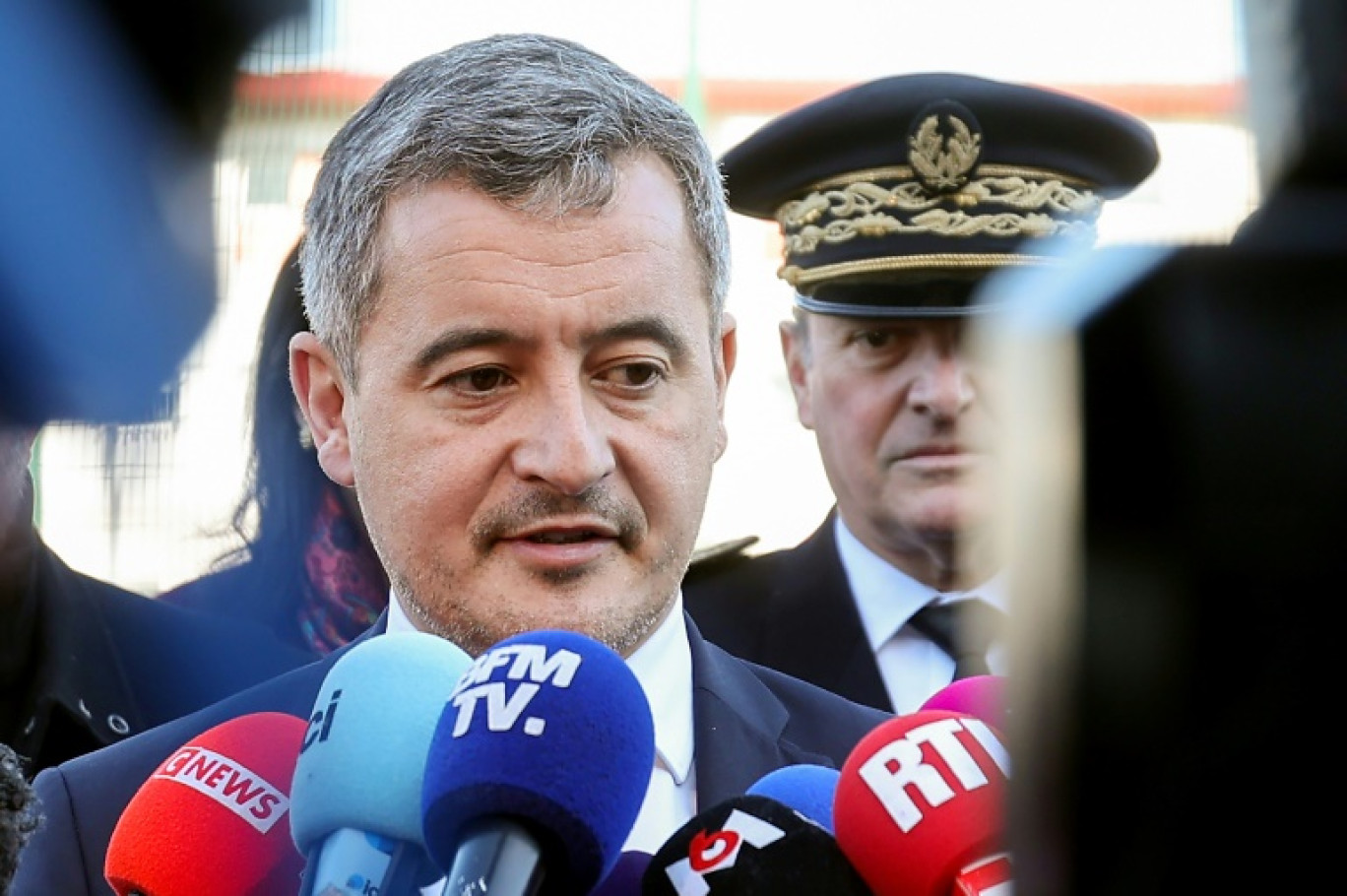 Gérald Darmanin à la prison de haute sécurité de Vendin-le-Veil, dans le Nord, le 7 mars 2025 © FRANCOIS LO PRESTI