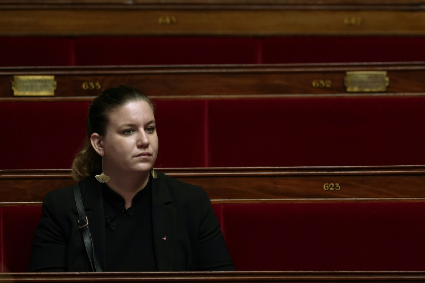 La présidente du groupe parlementaire de La France Insoumise (LFI), Mathilde Panot lors d'une séance de questions au gouvernement à l'Assemblée nationale à Paris le 19 mars 2025 © Thibaud MORITZ