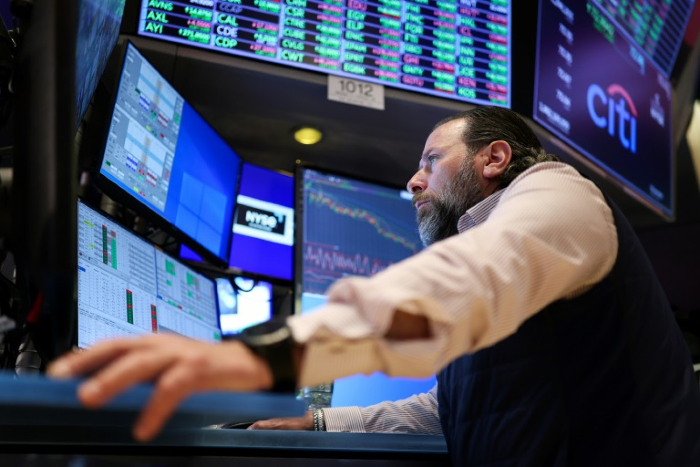 Un opérateur à la Bourse de New York © CHARLY TRIBALLEAU