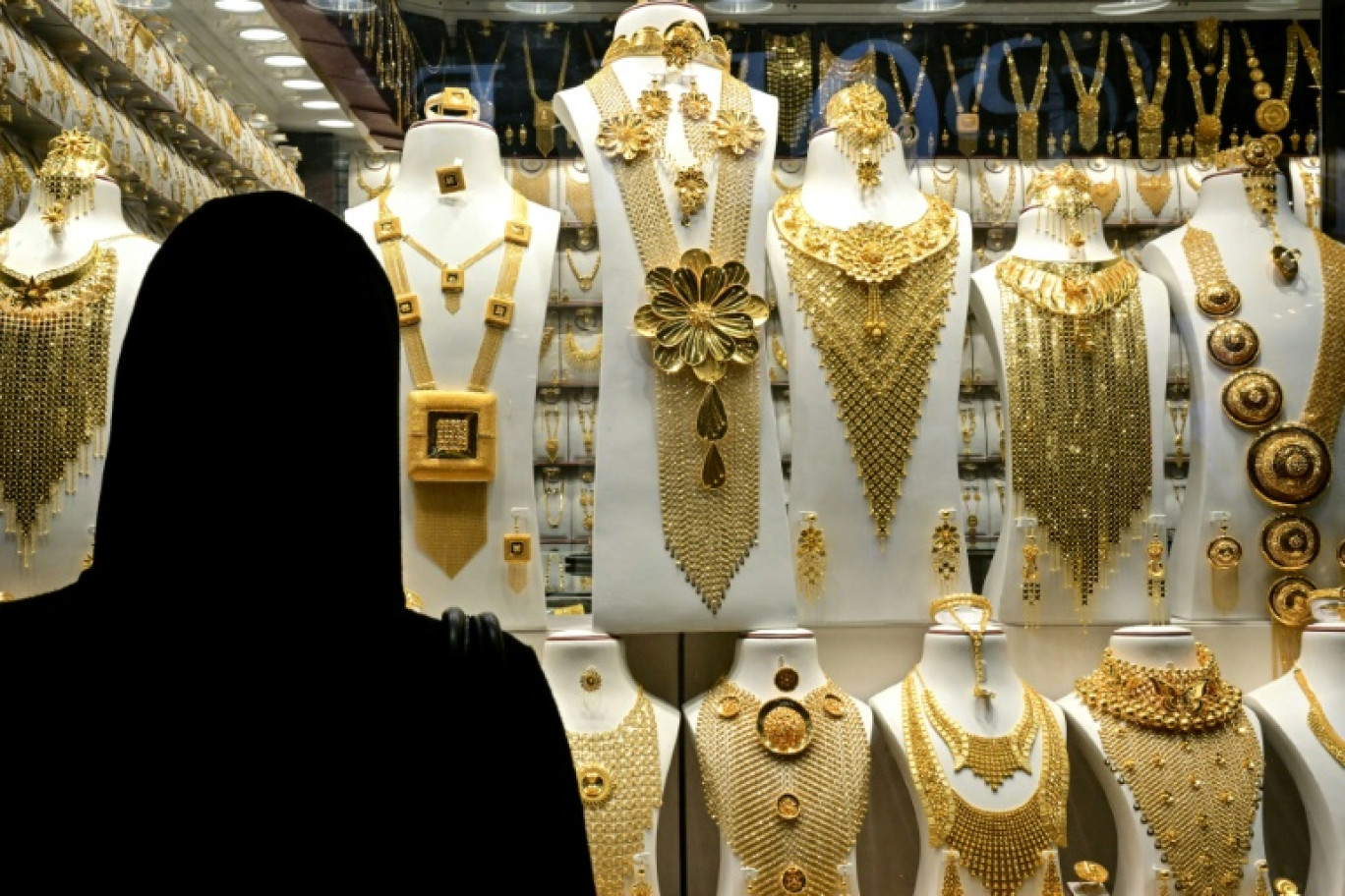 Vitrine d'une bijouterie à Dubaï, le 10 mars 2025 © Giuseppe CACACE