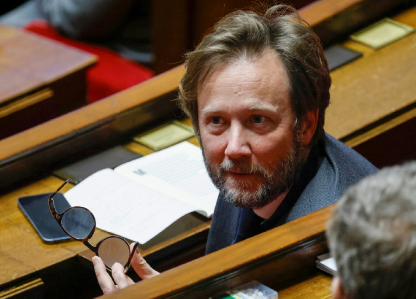 Boris Vallaud, président du groupe des députés socialistes et apparentés, à l'Assemblée nationale, à Paris, le 20 janvier 2025 © Ludovic MARIN