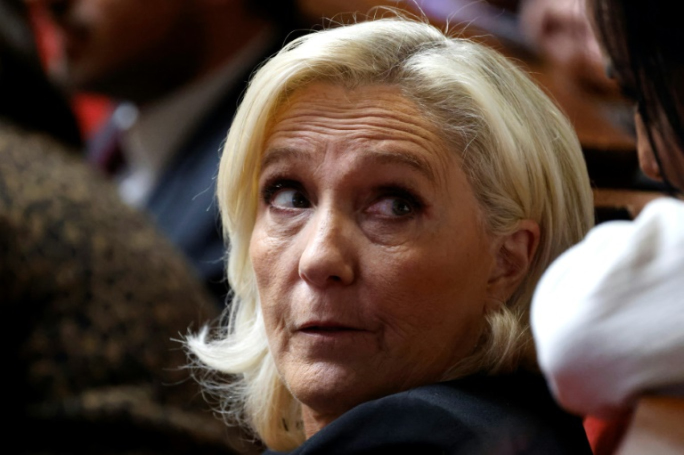 Marine Le Pen à l'Assemblée nationale, à Paris, le 4 mars 2025 © Ludovic MARIN