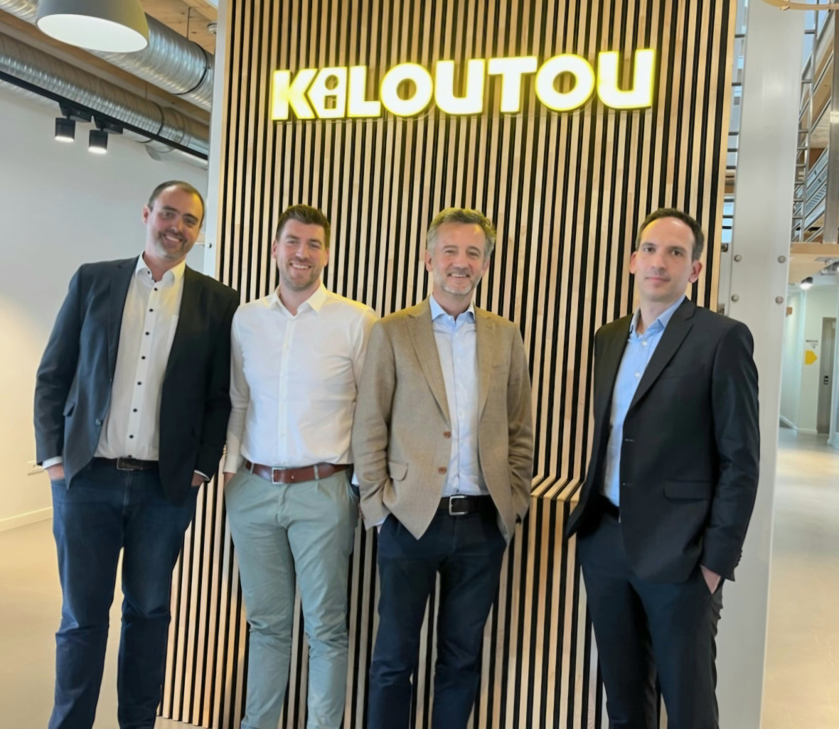 L'équipe dirigeante de Kiloutou, avec Cédric Tamboise, Directeur E-commerce et Digital Groupe, Jean Flament, Directeur de Région Nord Champagne, Olivier Colleau, Président Exécutif du groupe Kiloutou et Xavier Boulet, Directeur des Opérations Spécialités France.