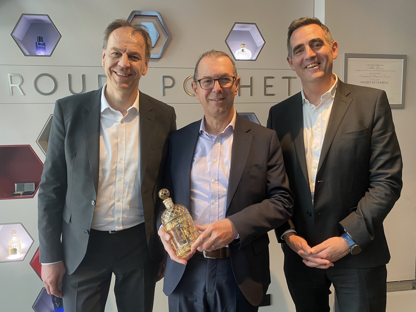 Benoît Marszalek, directeur des opérations, Eric Lafargue, directeur commercial et Xavier Gagey, président du directoire. (Photo I.Boidanghein)