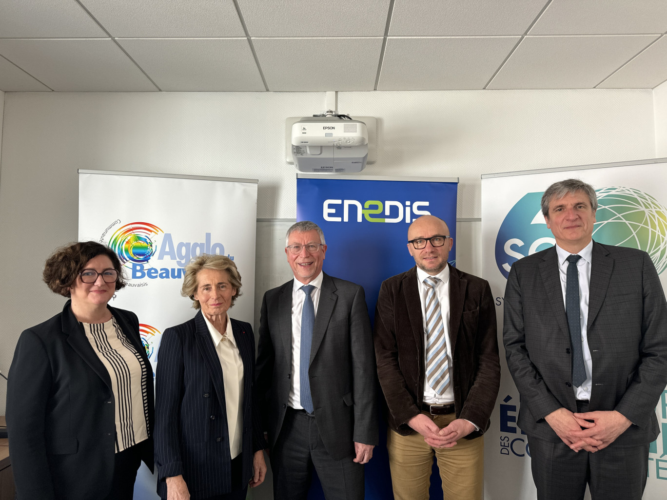 La direction régionale d’Enedis en Picardie, le SE60 et la communauté d’agglomération du Beauvaisis se sont réunis. (c)Enedis