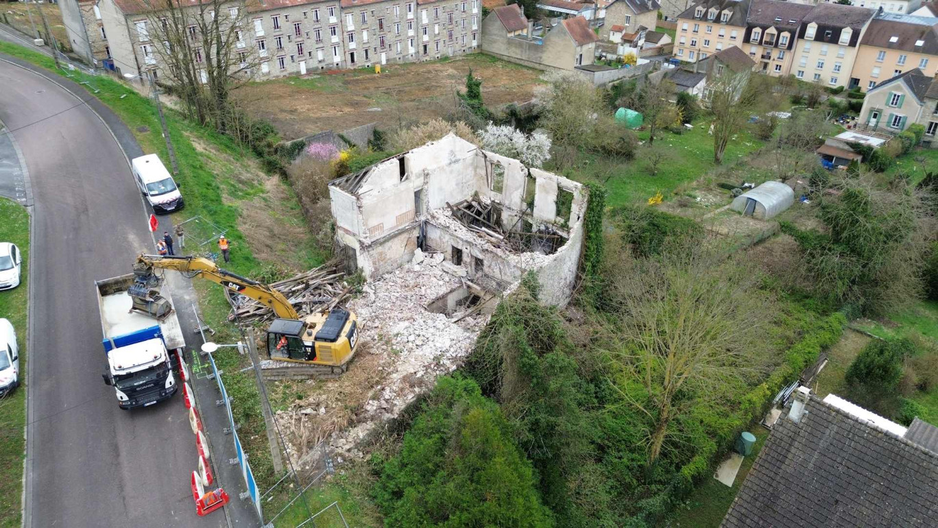 La déconstruction a débuté. (c) ville de Château-Thierry