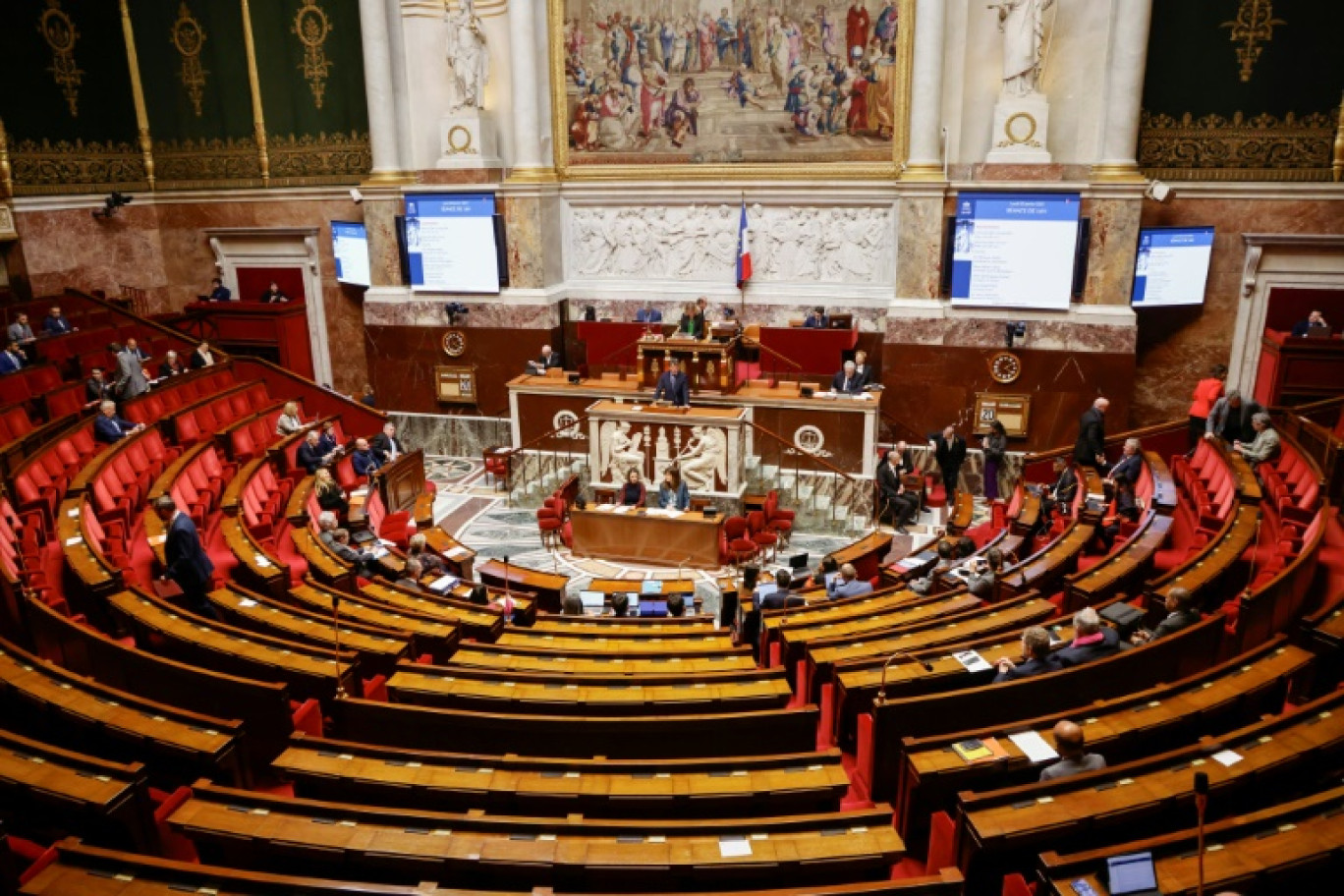 Les députés devraient adopter une proposition de loi sénatoriale pour "sortir la France du piège du narcotrafic", après sept jours de vifs débats sur ce texte clé de la politique de sécurité du gouvernement © Ludovic MARIN