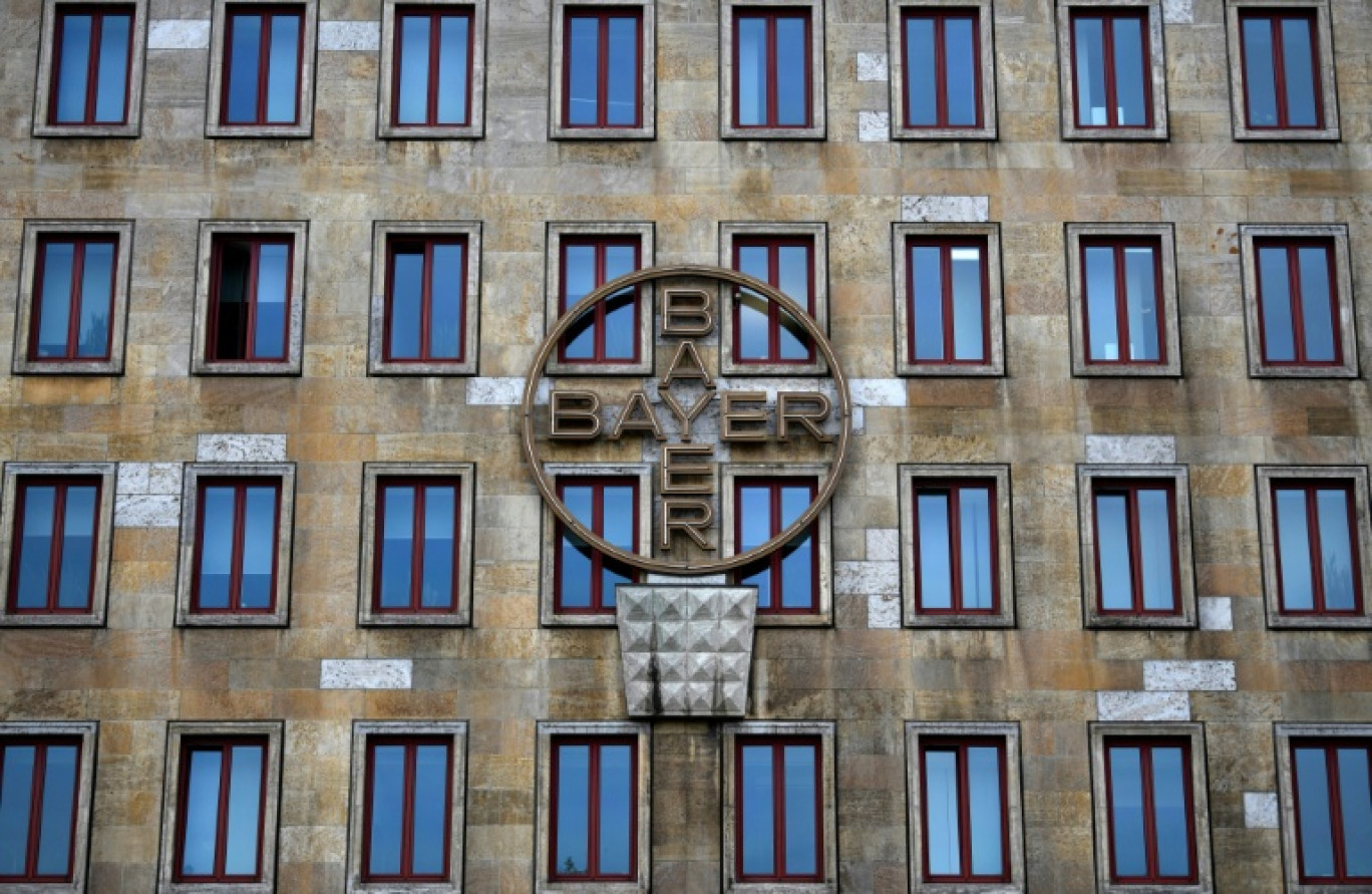 Vue du siège de l'entreprise allemande Bayer, le 23 avril 2019 à Leverkusen (Allemagne) © INA FASSBENDER