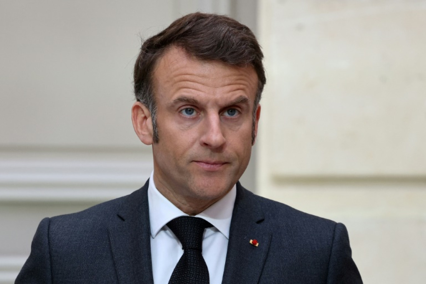 Le président de la République, Emmanuel Macron, à l'Elysée le 28 mars 2025 © Sarah Meyssonnier