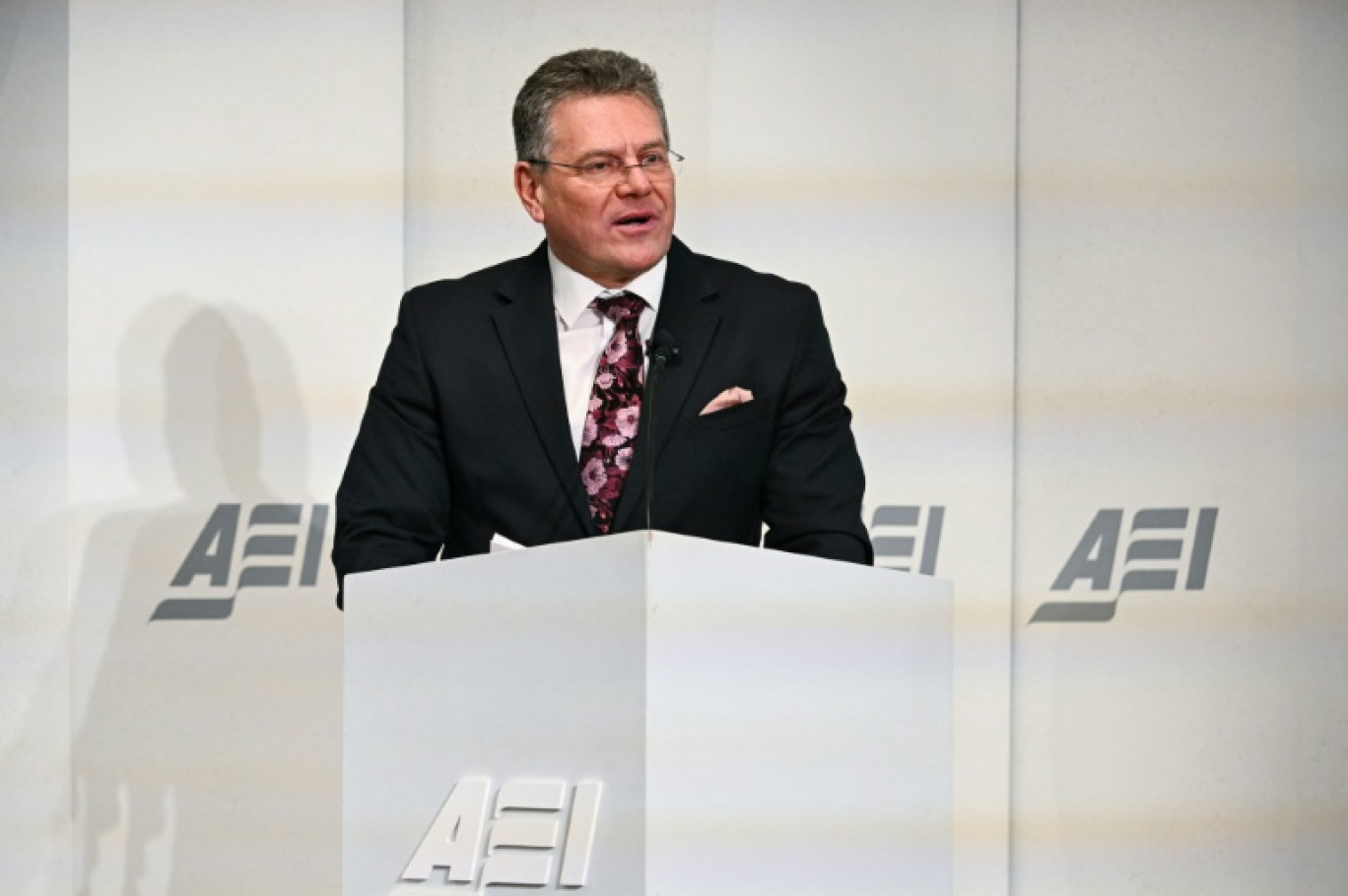Le commissaire européen au Commerce, Maros Sefcovic, le 19 février 2025 à Washington. © Jim WATSON