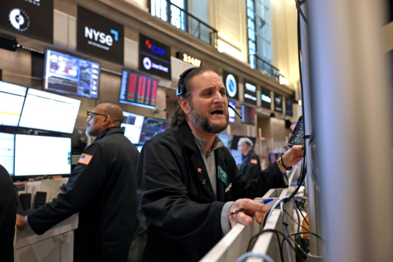 Un opérateur à la Bourse de New York le 4 avril 2025. © TIMOTHY A. CLARY