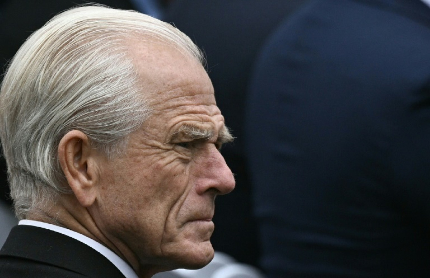 Peter Navarro à la Maison Blanche, à Washington, le 2 avril 2025 © Brendan SMIALOWSKI