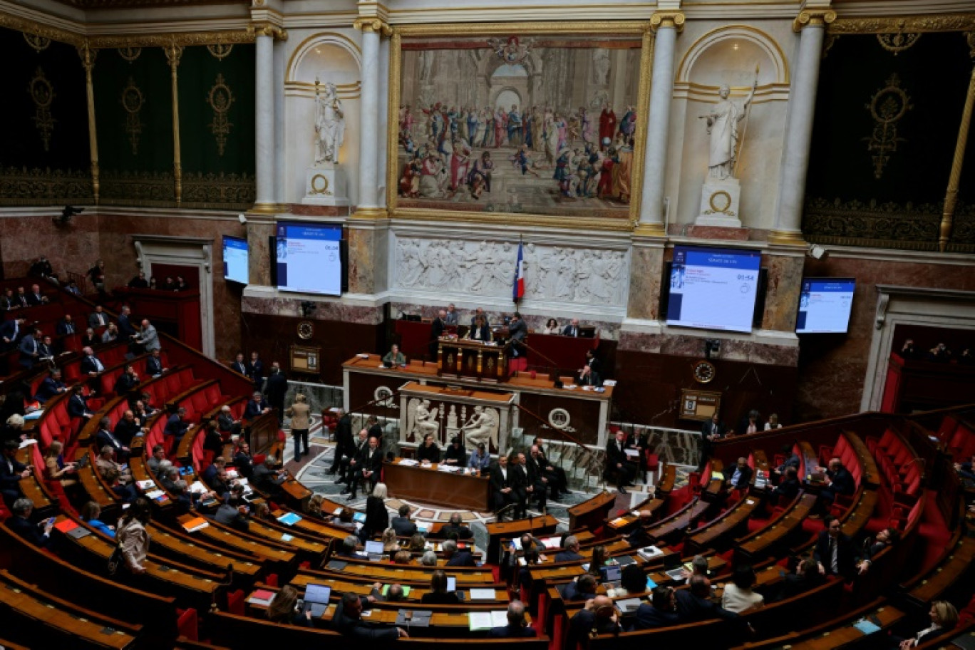 La gauche et parfois le bloc central bataillaient jeudi dans l'hémicycle de l'Assemblée pour sauvegarder des dizaines d'instances consultatives supprimées en commission, dont les "Cese" régionaux qui ont suscité de vifs échanges © Thomas SAMSON