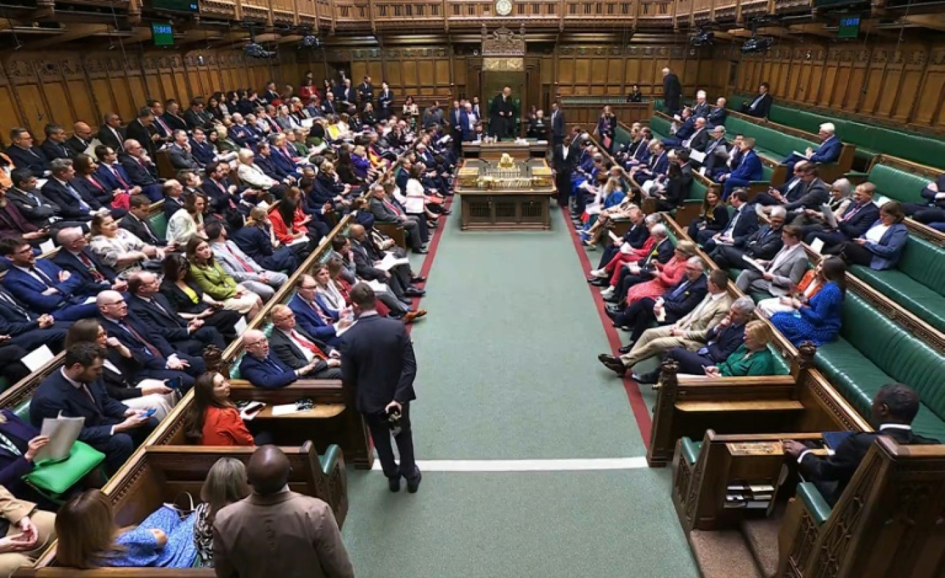 Début du débat au Parlement britannique convoqué en urgence sur le sauvetage de British Steel, à Londres le 12 avril 2025 © -