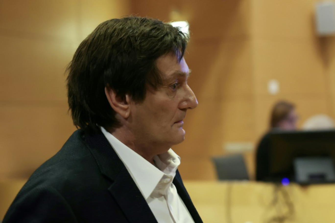 Pierre Palmade, ici photographié à Melun le 20 novembre 2024, va être libéré sous bracelet électronique dans le cadre de l'aménagement de sa peine de deux ans de prison ferme, pour avoir provoqué un grave accident routier sous stupéfiants. © ALAIN JOCARD