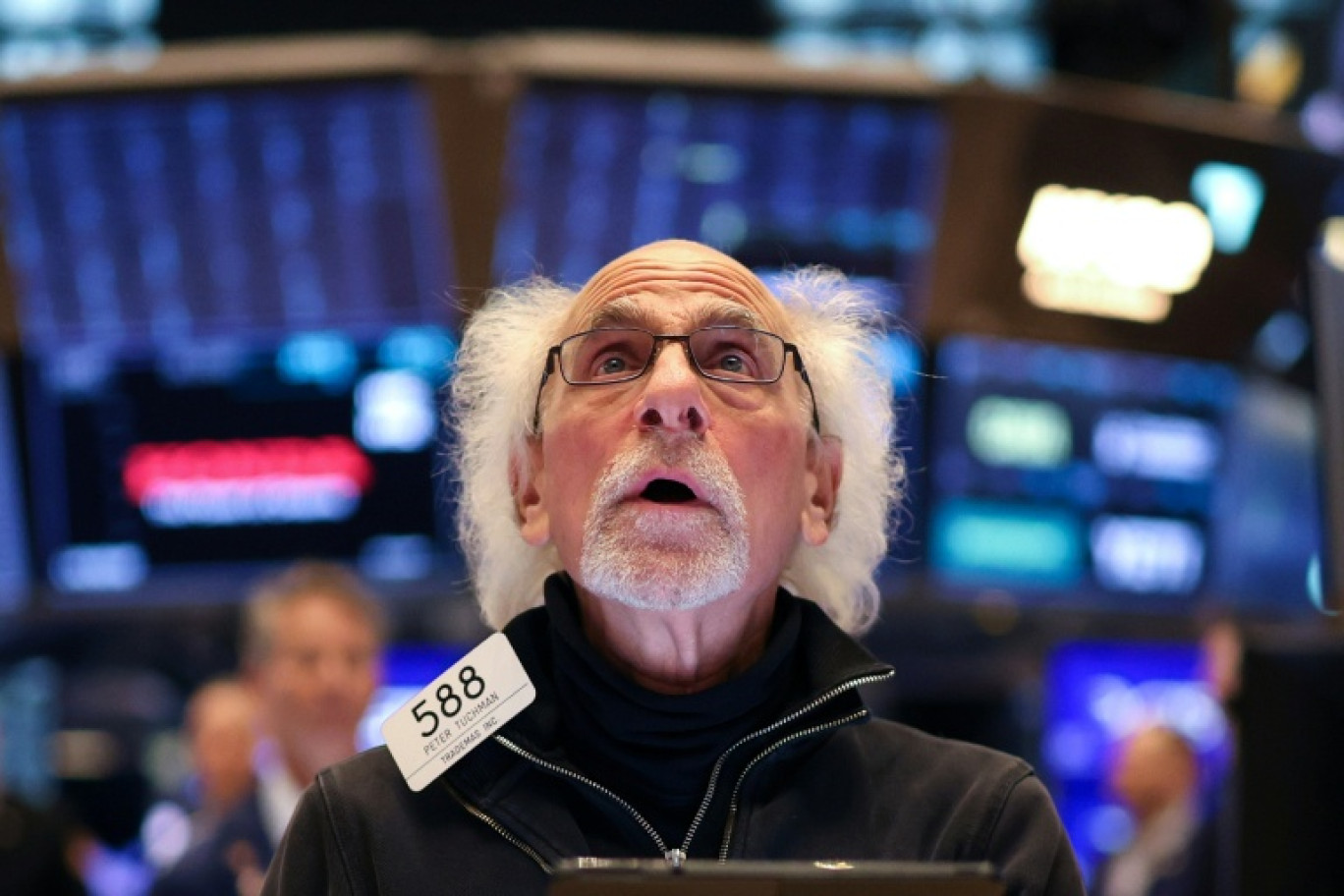 Un opérateur à la Bourse de New York le 15 avril 2025. © TIMOTHY A. CLARY