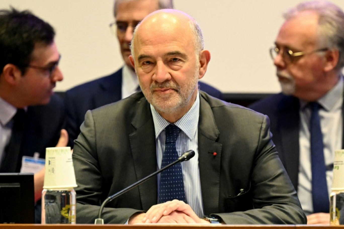 Le président de la Cour des comptes, Pierre Moscovici, le 16 avril 2025 à l'Assemblée nationale à Paris © Bertrand GUAY