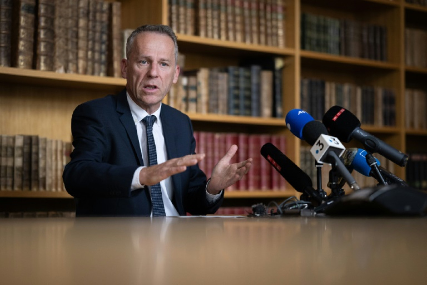 Le procureur de la République de Besançon Etienne Manteaux, le 16 mai 2024 au tribunal de Besançon © SEBASTIEN BOZON