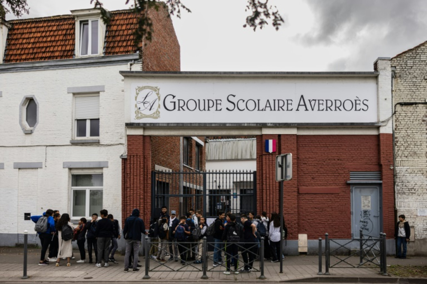 L'entrée du lycée Averroès, à Lille, le 28 septembre 2023 © Sameer Al-DOUMY