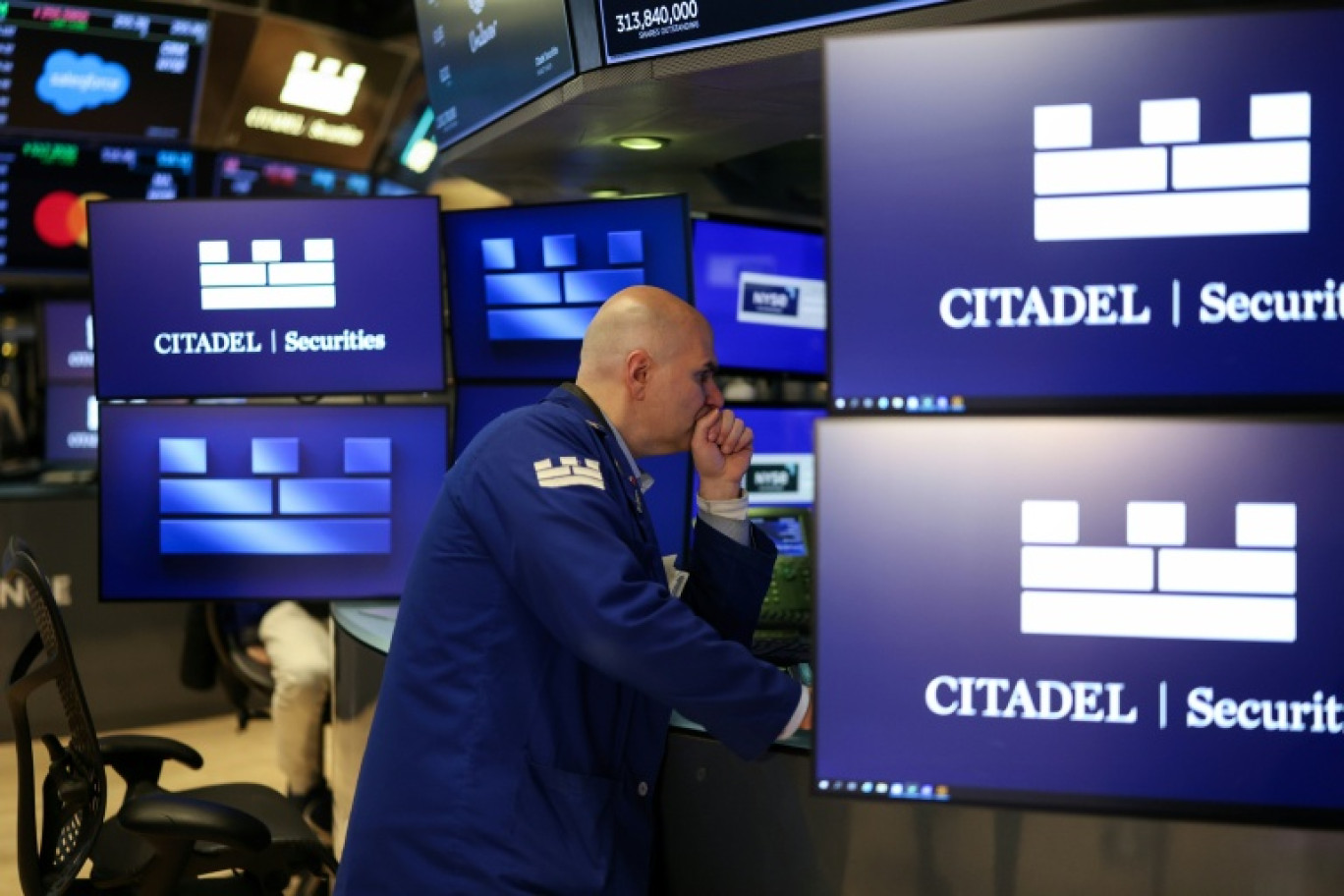 Un opérateur à la Bourse de New York, le 15 avril 2025. © TIMOTHY A. CLARY