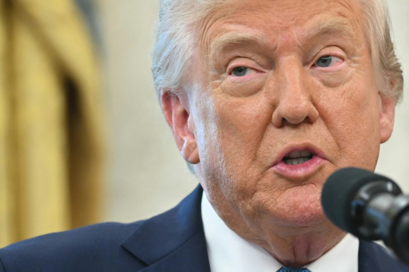 Le président américain Donald Trump à la Maison Blanche, le 23 avril 2025 à Washington © SAUL LOEB