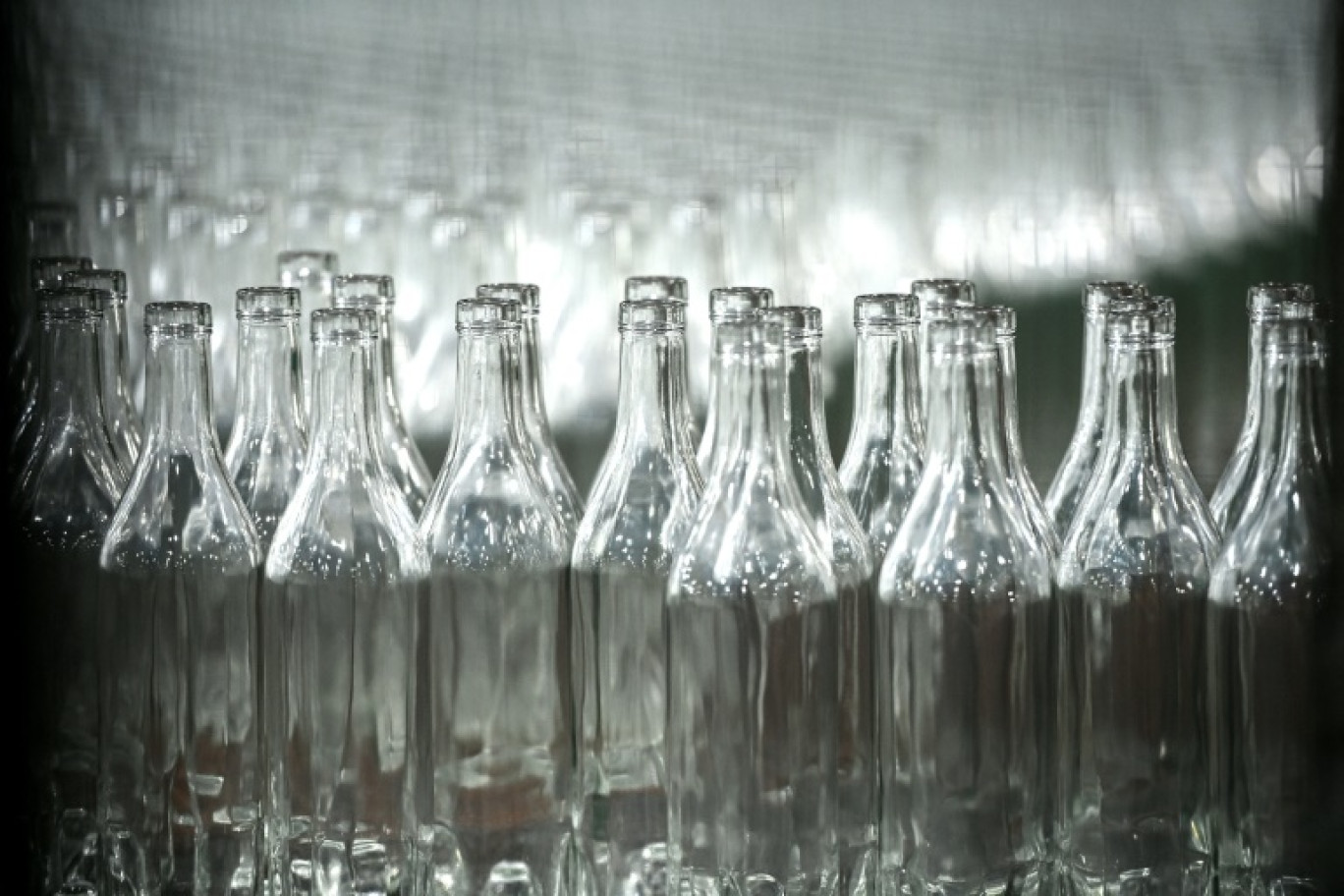Des bouteilles en verre dans l'usine Verallia de Chateaubernard (Charente) le 10 septembre 2024 © CHRISTOPHE ARCHAMBAULT