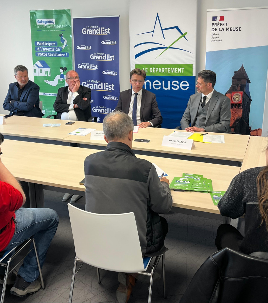 © Département de la Meuse- Présentation des ateliers citoyens en présence du président du département de la Meuse, Jérôme Dumont et du préfet de la Meuse Xavier Delarue
