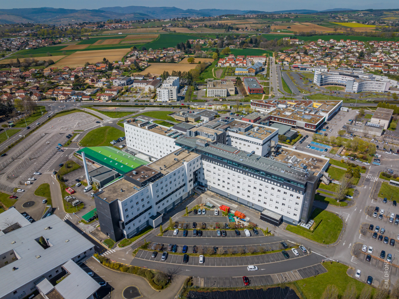 Le centre hospitalier de Mâcon est l’un des cinq établissements membres du GHT-BM et l’établissement support du groupement. © GHT-BM