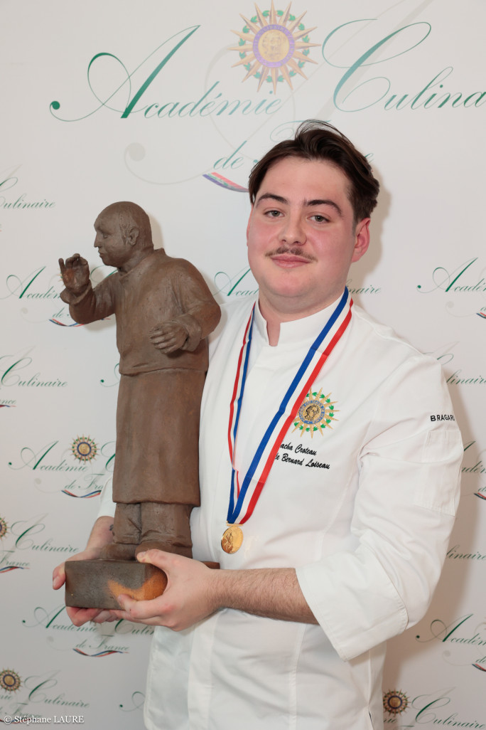 Sacha Croteau, le grand vainqueur de la 9e édition du Trophée Bernard Loiseau. ©Stéphane LAURE – Académie Culinaire de France