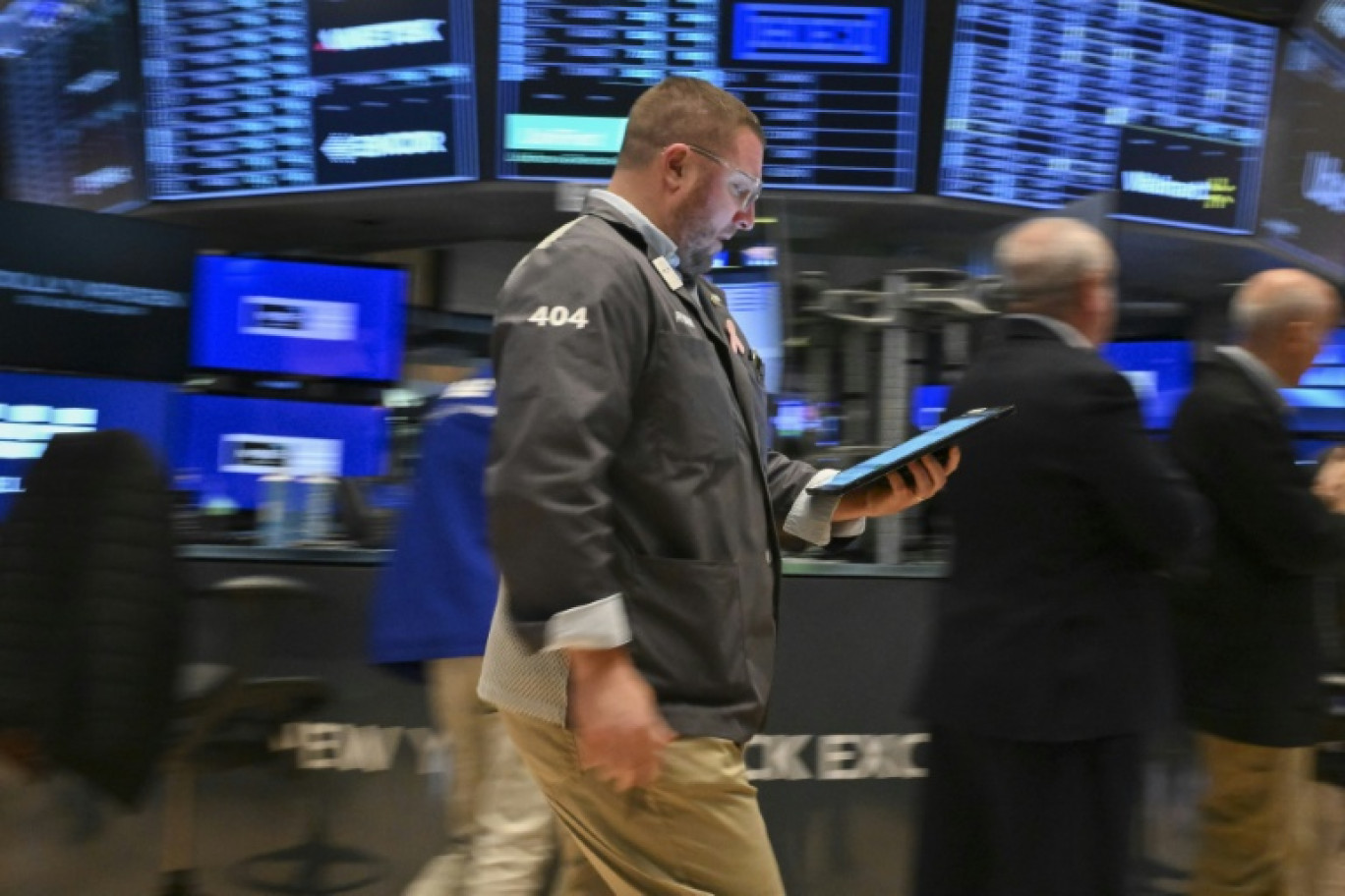 Un opérateur à la Bourse de New York, le 21 avril 2025. © ANGELA WEISS