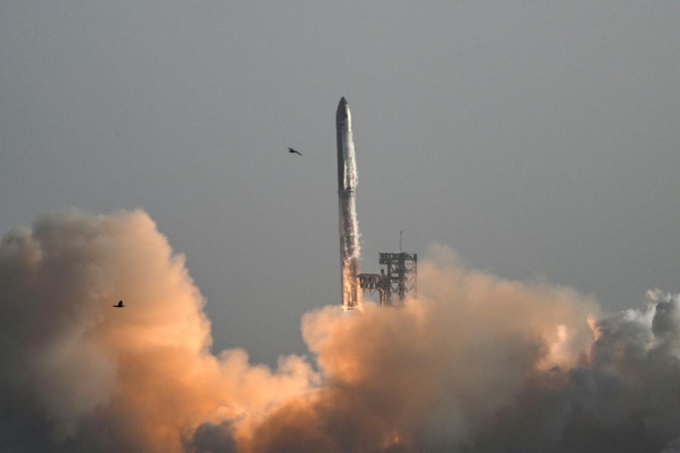 Une fusée de SpaceX décolle de la base de Starbase, au Texas, le 6 mars 2025 © RONALDO SCHEMIDT