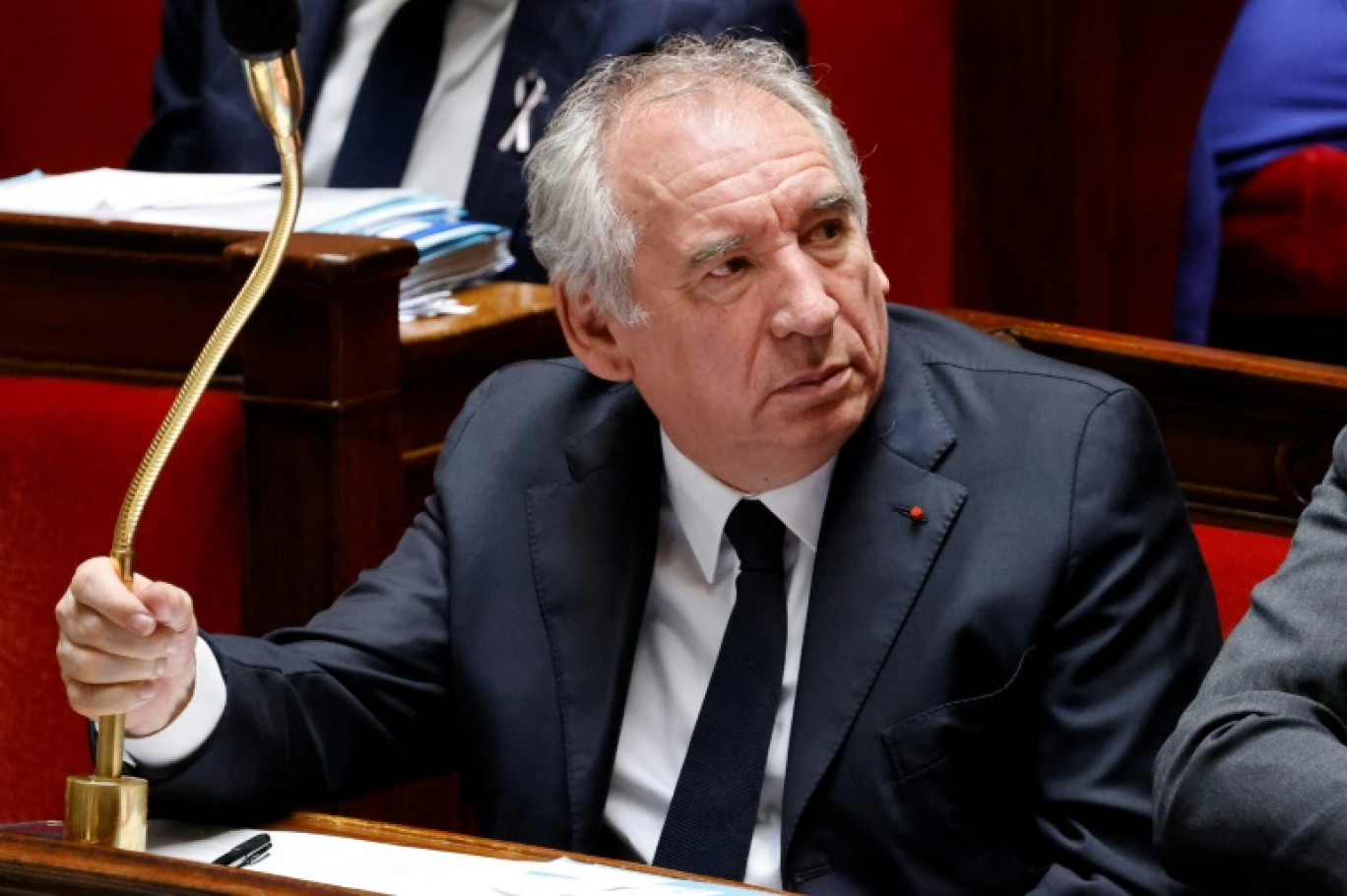 Le Premier ministre François Bayrou le 29 avril 2025 à l'Assemblée nationale, à Paris © Ludovic MARIN