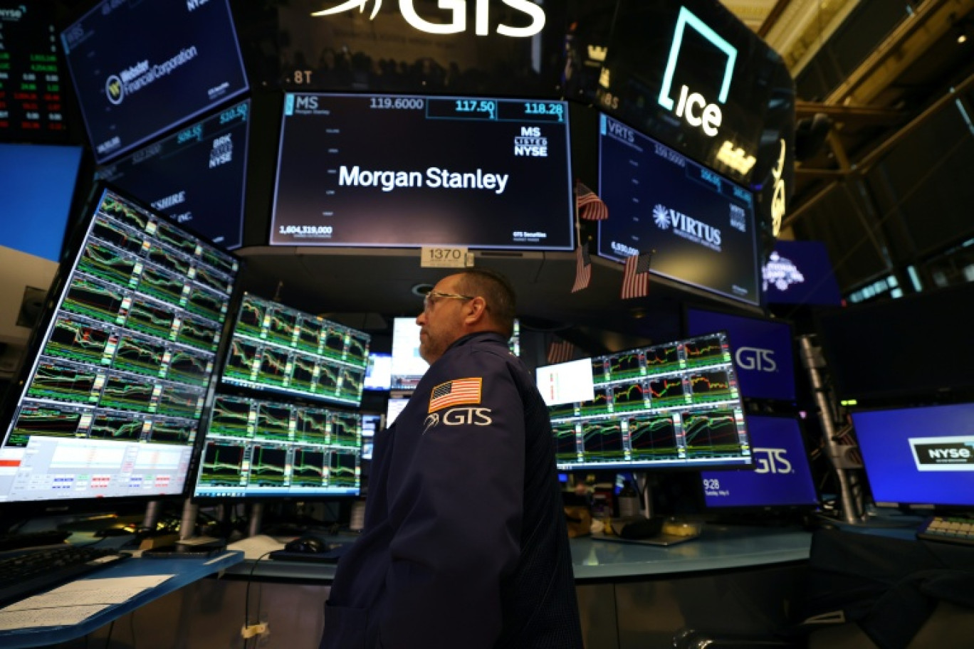Un opérateur à la Bourse de New York, le 6 mai 2025. © TIMOTHY A. CLARY