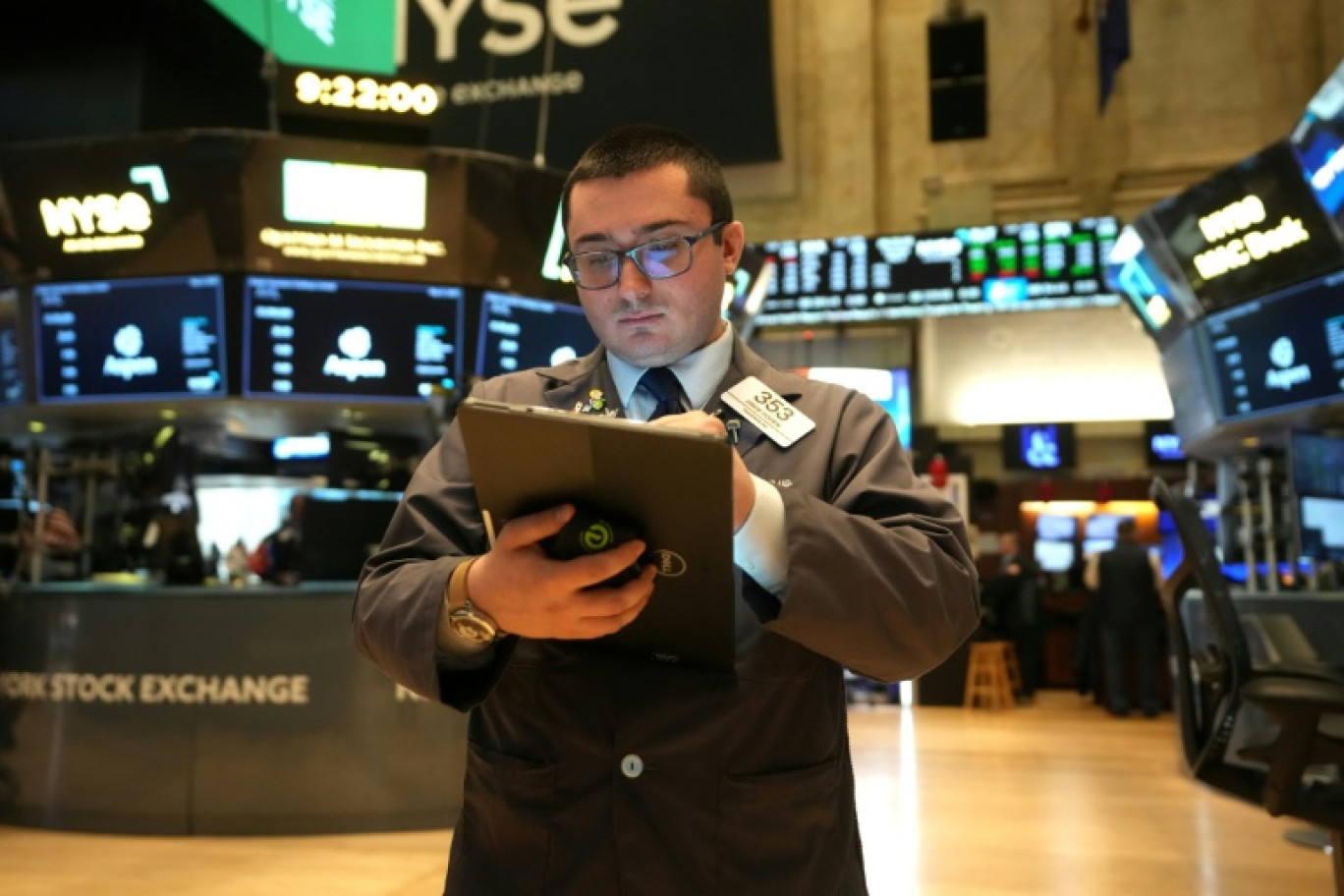 Un opérateur à la Bourse de New York, le 8 mai 2025. © TIMOTHY A. CLARY