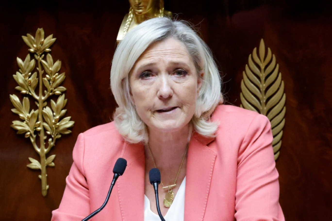 Marine Le Pen à l'Assemblée nationale, le 28 avril 2025 © Ludovic MARIN