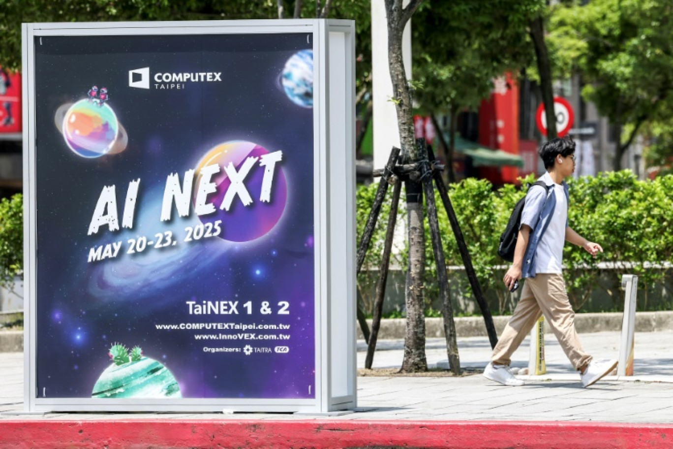 Affiche du salon Computex, le 16 mai 2025 à Taipei © I-Hwa Cheng
