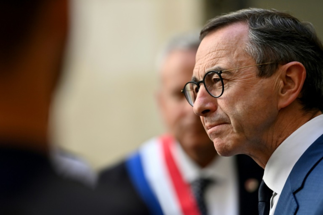 Le ministre de l'Intérieur Bruno Retailleau, le 16 mai 2025, à Nîmes, dans le Gard © Sylvain THOMAS