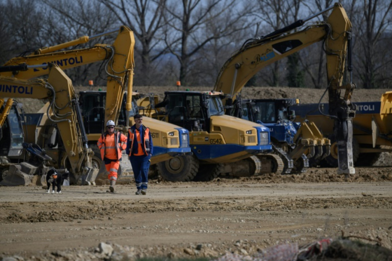 Sur le chantier de l'autoroute A69 près de Castres, le 27 février 2025 © ED JONES