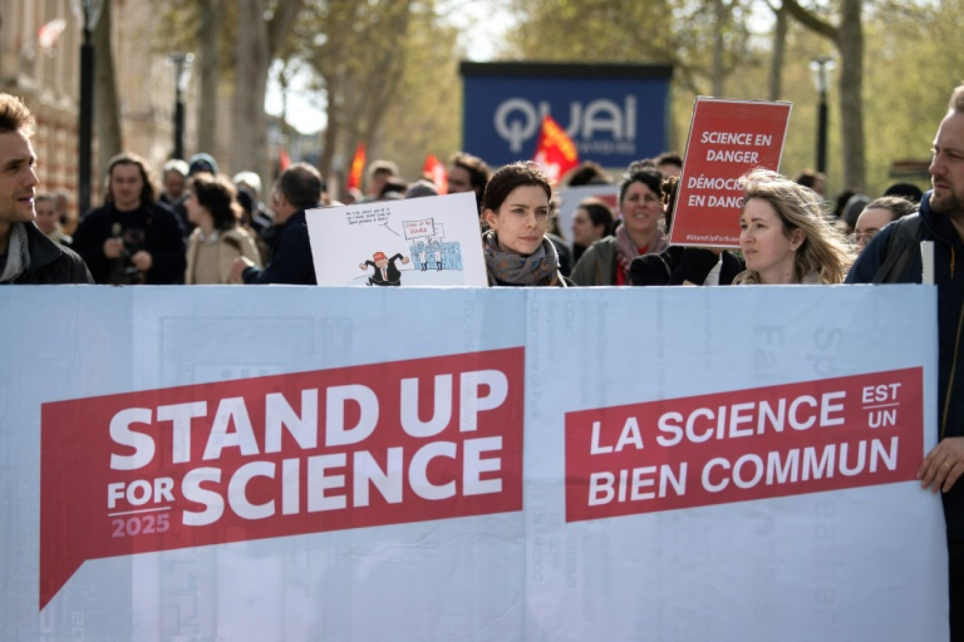 Manifestation de soutien au milieu scientifique américain, à Toulouse, le 3 avril 2025 © Matthieu RONDEL
