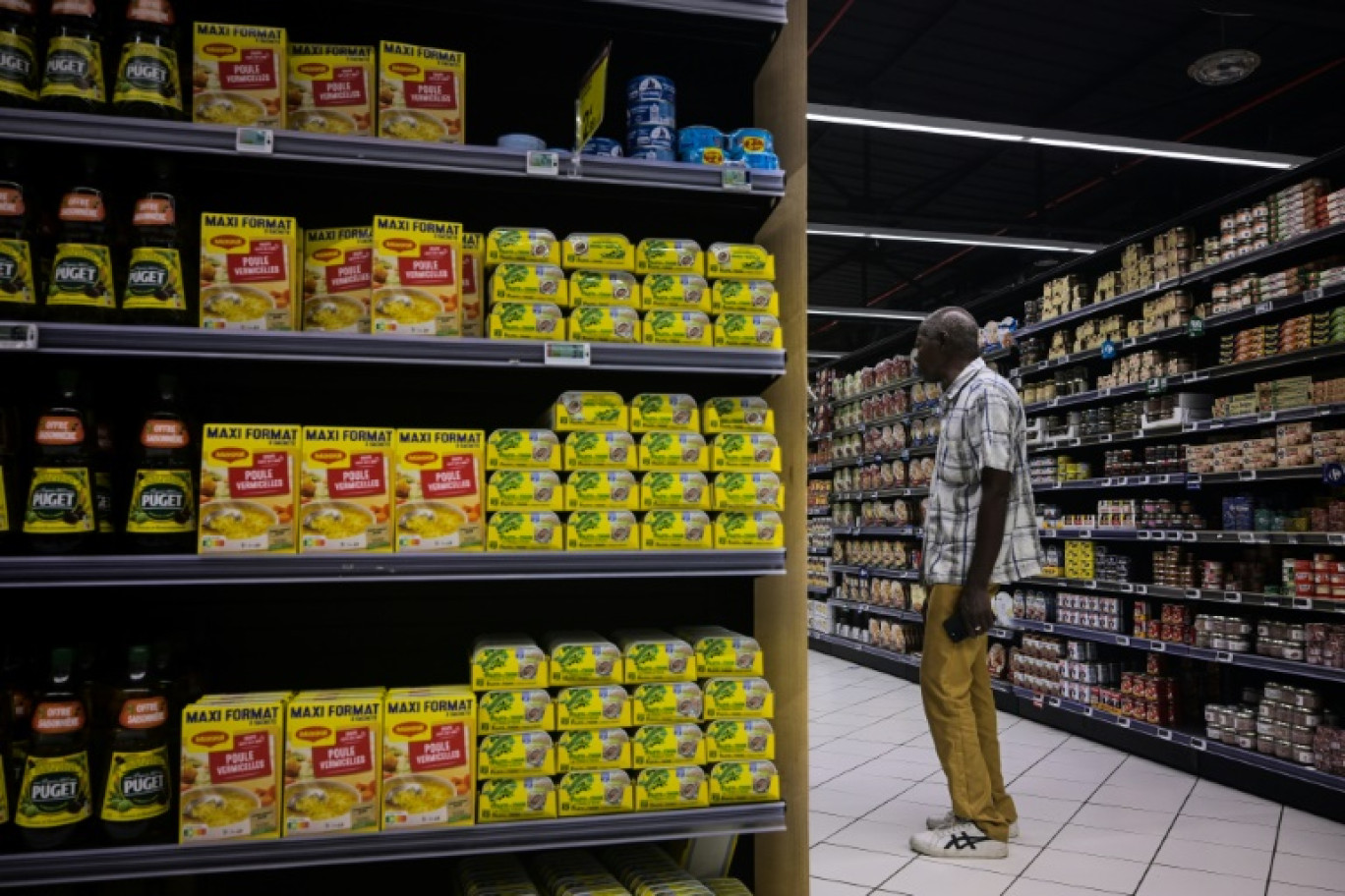 Dans un supermarché à Fort-de-France, en Martinique, le 14 octobre 2024 © PHILIPPE LOPEZ