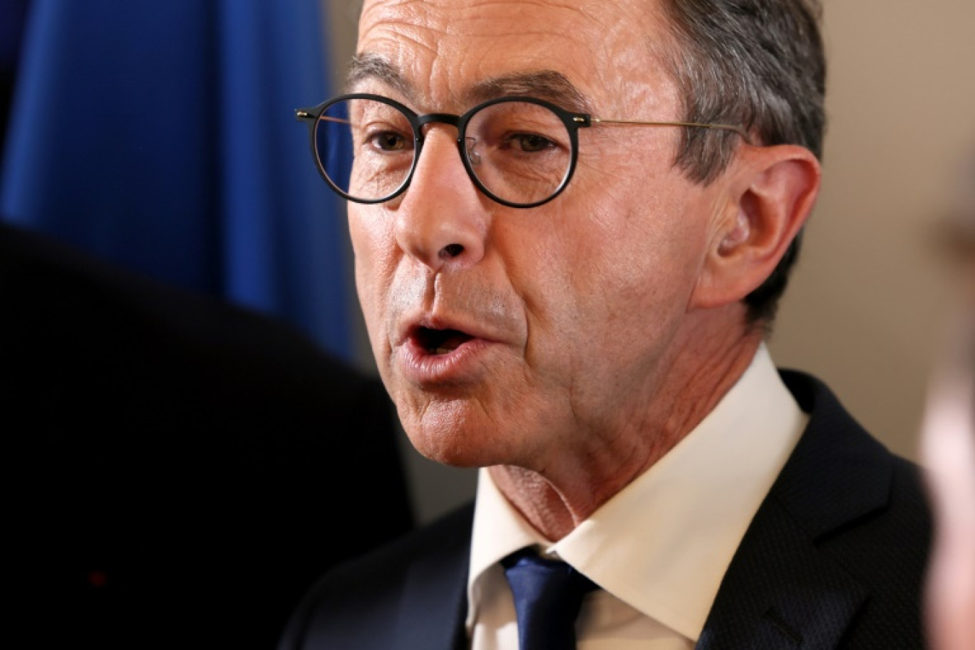 Le ministre de l'Intérieur Bruno Retailleau le 18 mai 2025 à Paris © Kiran RIDLEY
