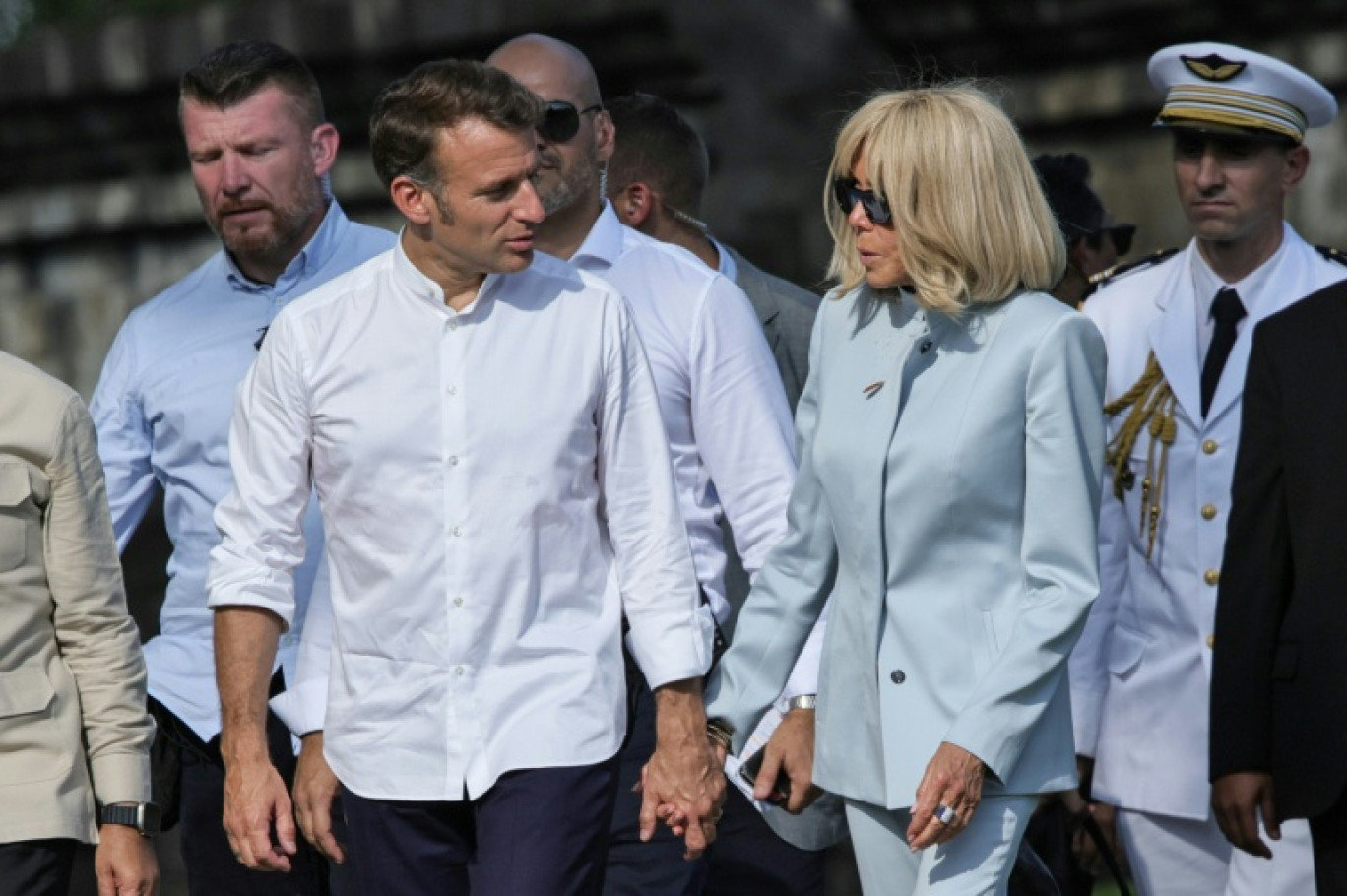 Emmanuel et Brigitte Macron visitent le temple de Borobudur le 29 mai 20225 © YASUYOSHI CHIBA
