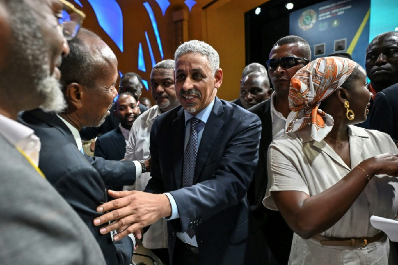 L'ancien ministre mauritanien de l'Economie, Sidi Ould Tah, élu président de la Banque africaine de développement (BAD), le 29 mai 2025 à Abidjan, en Côte d'Ivoire © Issouf SANOGO